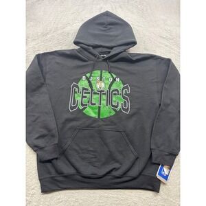 NBA Boston Celtics Hoodie Mens Large Black CSA Basketball Graphic Sweatshirt NEW